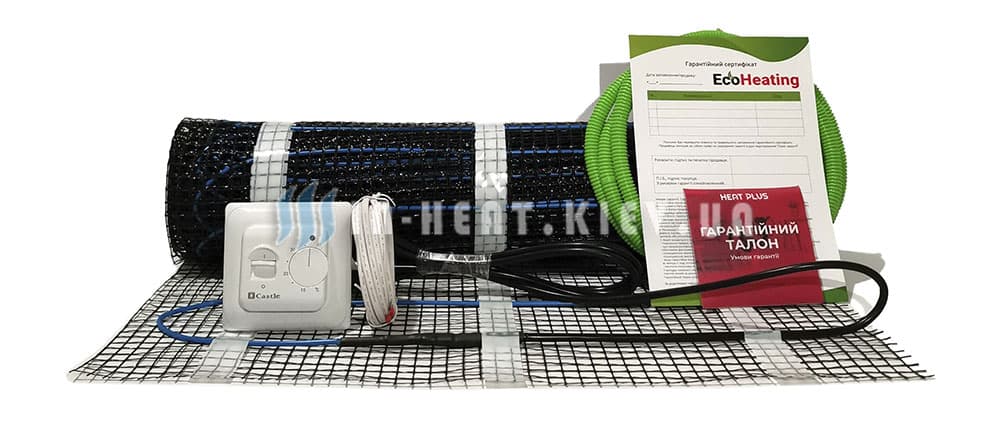 теплый пол EcoHeating - комплект с терморегулятором теплый пол Экохитинг - комплект с терморегулятором