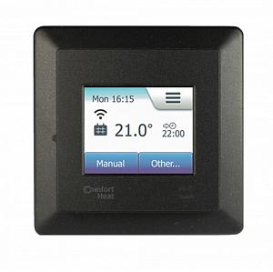Черный матовый регулятор Comfort TOUCH / для теплого пола