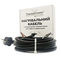 Thermogreen 12/30 Вт двухжильний кабель с встроенным термостатом и вилкой