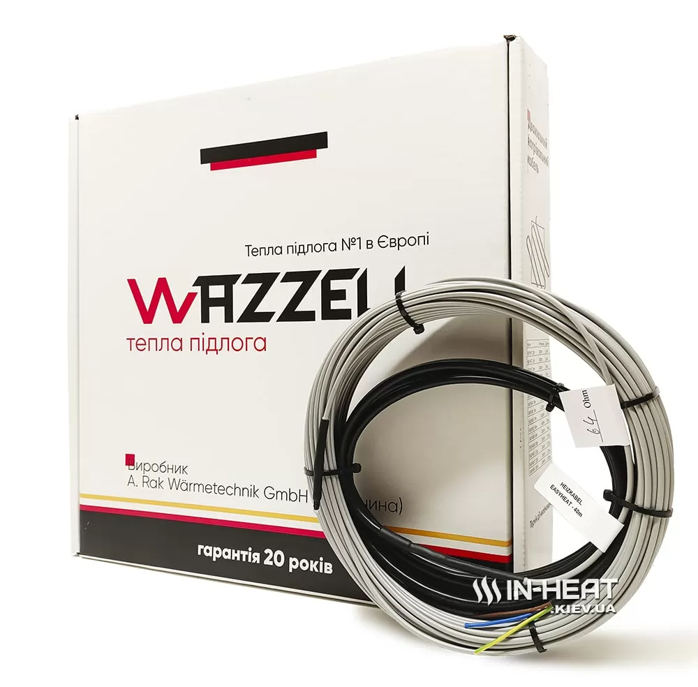 Нагревательный кабель под плитку Wazzell Eashyheat 10 м / 200 Вт / 1 - 1.5 м² (WZE5083)